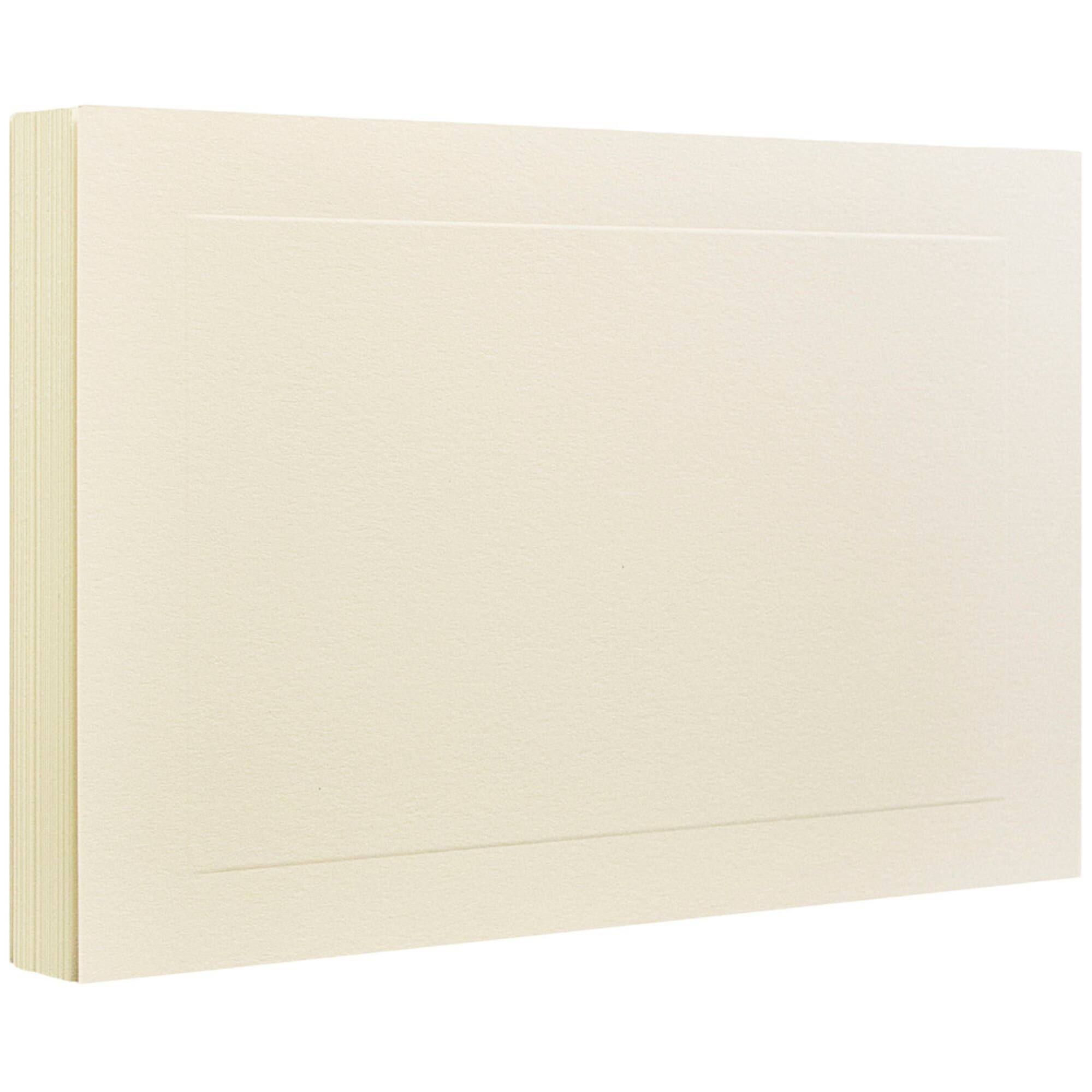 JAM Paper 5" x 7" Ivory Panel Blank Flat Note Cards